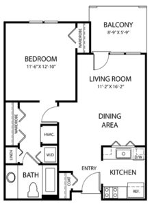 One Bedroom Floor Plan (deluxe)