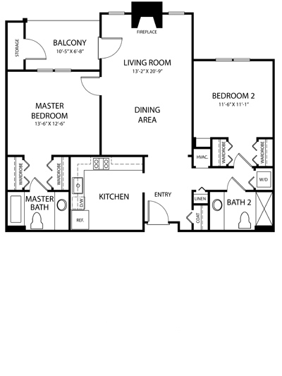 Two Bedroom Floor Plan (custom)