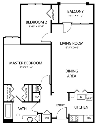 Two Bedroom Floor Plan (special)